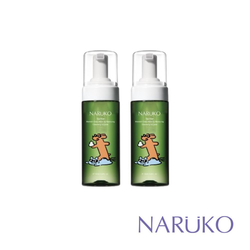 【NARUKO牛爾】茶樹粉刺快閃洗卸兩用慕絲150ml(2入組)(Trumeow聯名款)(洗臉卸妝/粉刺毛孔)